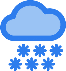 Rain Snowflake Snow Cloud Winter Flake Weather Icon - Dot Png