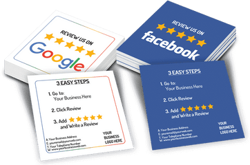 Generate Positive Reviews For Your Business - Google Review Business Cards Png