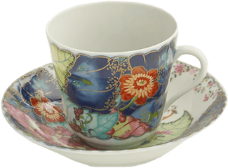 Tobacco Leaf Teacup Saucer - Teacup Png