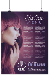 Hair Salon Menu Poster Template Mycreativeshop - Beauty Salon Price List Poster Png