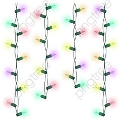 Christmas Lights Clipart Hanging - Art Png Download Full Vertical