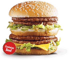 Frosty Treat Burger Love Transparent - Mcdonalds Big Mac Png