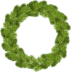 Watercolor Christmas Wreath Png - Pine Wreath Png