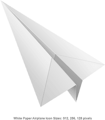 White Paper Airplane Icon Psd Free File Download Now - Paper Airplane Black Background Png