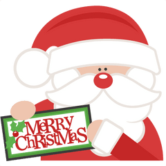 Merry Christmas Santa Svg Scrapbook Cut File Cute Clipart - Cute Merry Christmas Free Png