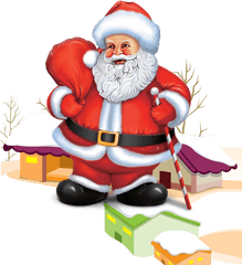 Download Santa Clipart Cartoon Png - Clipart Santa