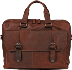 Handcrafted Vintage Leather Briefcase - Handbag Png