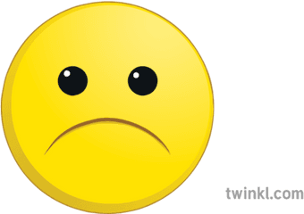 Yellow Unhappy Smiley Emoticon Sad Face Ks4 Illustration - Smiley Png