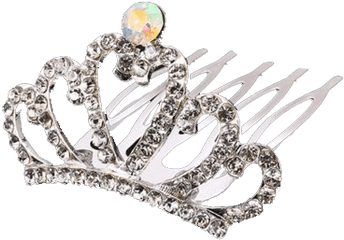 Girls Rhinestone Crown Hairpin - Tiara Png