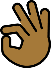 Ok Hand Emoji Clipart - Human Skin Color Png