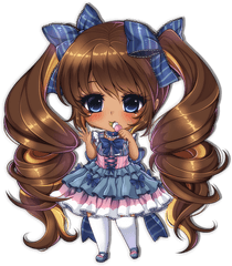 Anime Girl With Brown Hair Png - Manga Clipart Chibi Anime Anime Girl Brown Skin Black Hair