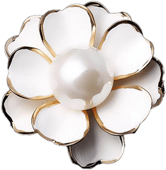 Download Love Jewellery Pearls Camellia Brooch Pearl - Brooch Png