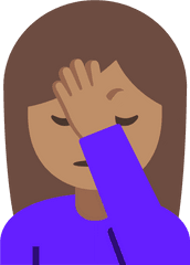 Facepalm Emoji Png - Emoji With Hand On Forehead