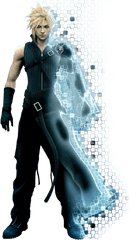 Download Hd Cloud Strife - Final Fantasy Cloud Wallscroll Final Fantasy Advent Children Movie Poster Png