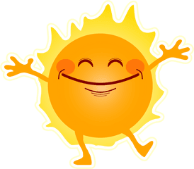 Clip Art - Happy Sun Vector Png