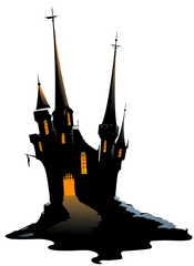 Large Haunted Castle Png Clipart - Halloween Castle Png