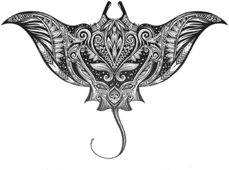 Moana Mantaray Tattoo Mandalaart Mandala Stingray Cute - Maori Stingray Tattoo Png