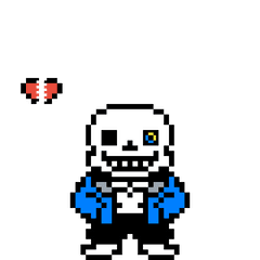 Sans With Glowing Eye And Soul - Sans Undertale Sprite Png