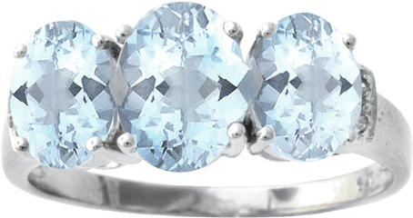 Download 9ct White Gold Aquamarine And - Engagement Ring Png