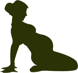 Pregnant Woman Sitting Silhouette 1 - Silhueta Mulher Gravida Sentada Png