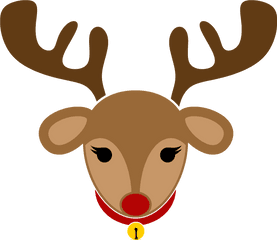 Christmas Reindeer Face Clipart Free Download Transparent - Christmas Reindeer Cartoon Face Png