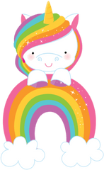 Download Free Png Arcoiris - Dibujo De Unicornio Y Arcoiris