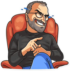 Steve Stickers Set For Telegram - Steve Jobs Cartoon Png