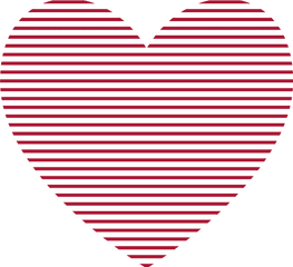 Red Heart Lines Png Image - Heart With Lines Clipart