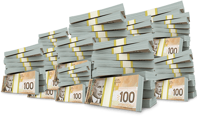 Canadian Money - Stacks Of Canadian Money Transparent Png