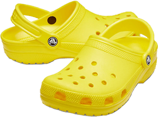 Yellow Yellowaesthetic Shoes Goldaest - Yellow Crocs Transparent Background Png