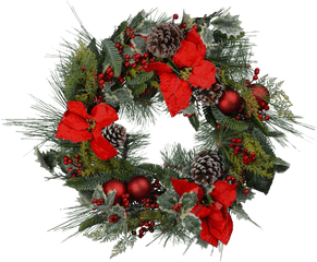 Red Christmas Wreath Png Photos - Wreath