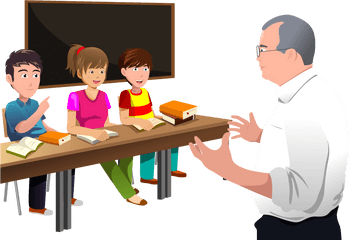 Classroom Lectures Professor Student - Teacher And Student Clipart Png