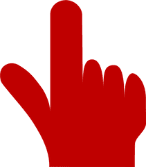 Finger Hand Index Pointer - Red Finger Png Pointer