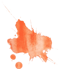 12 Orange Watercolor Splatter - Portable Network Graphics Png