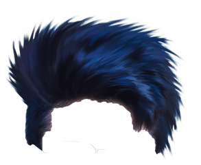 Png Hair Styles Photoshop - Boy Blue Hair Png
