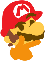 Thinking Mario - Mario Emoji Png