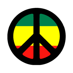 Peace Sign Transparent Background - Bob Marley Peace Symbol Png