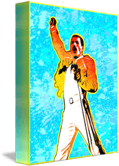 Freddie Mercury Splatter Series Pop Art By William Cuccio - Pop Art De Freddie Mercury Png