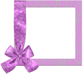 Pink Vintage Frame With Bow - Pink Frames For Baby Png