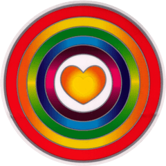 Rainbow Heart - Window Sticker Decal Target Png