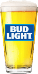 Bud Light 16 Oz Pint Glass - Beer Bud Light Draft Png