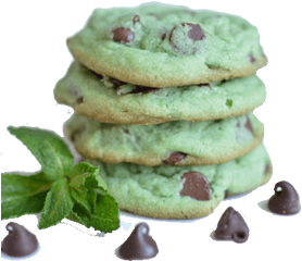 Mint Chocolate Chip Cookie - Mint Chocolate Chip Cookie Png