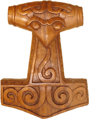 Viking Hammer Wood Carvings Png Image - Thor Hammer Wood Carving