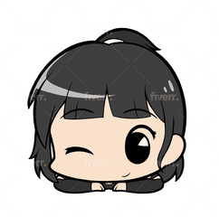 Draw A Cute Anime Chibi Head By Kokolieh - Hair Design Png