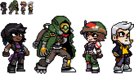 Pixelart Of The New Vault Hunters - Borderlands 3 Pixel Art Png