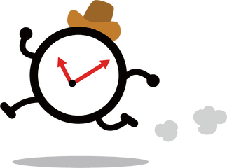 Download Hd Alarm Clock Clip Art - Clock Running Png