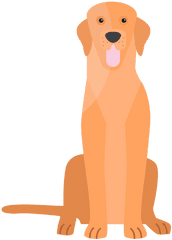 Puppy Dog Tail Ear Flat - Flat Vector Dog Png