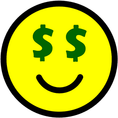 Emoji Money Dollar - Smiley Png