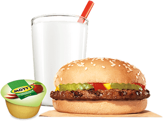 Hamburger Cheeseburger King Jr Meal Burger - Capri Sun Apple Juice Burger King Png