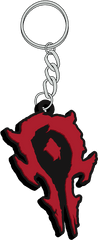 Warcraft Horde Rubber Keychain - Keychain Png